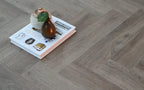 Smoked Oak SPC Herringbone Vinyl Click Flooring 600x120x5mm BVH2402