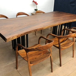 South American Walnut Single Slab Table 2510mm Length
