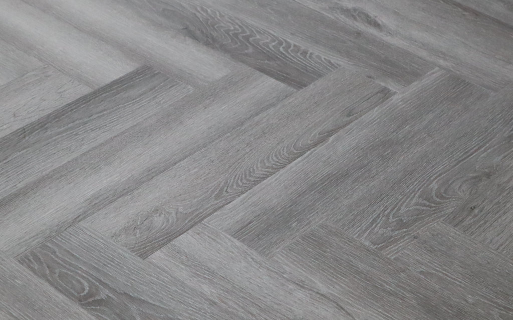 Oak Grey SPC Herringbone Vinyl Click Flooring 600x120x5mm BVH2404