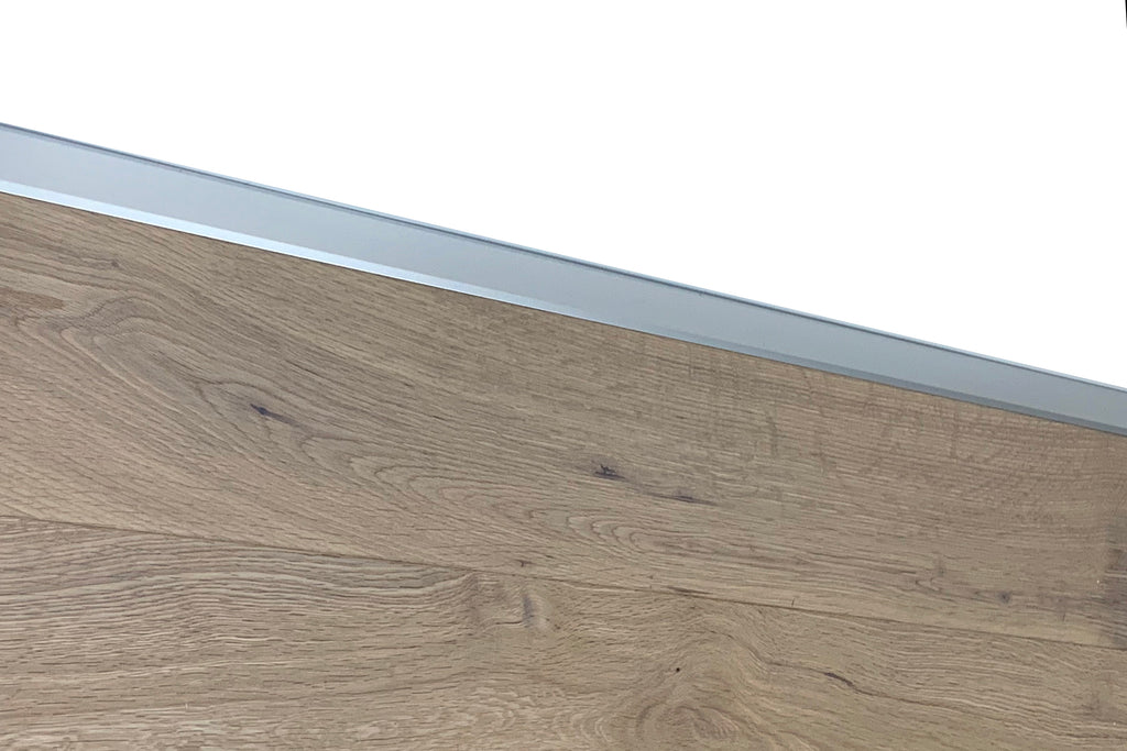 Silver Aluminium End Profile 2.7m x 28mm x 13mm BAC015