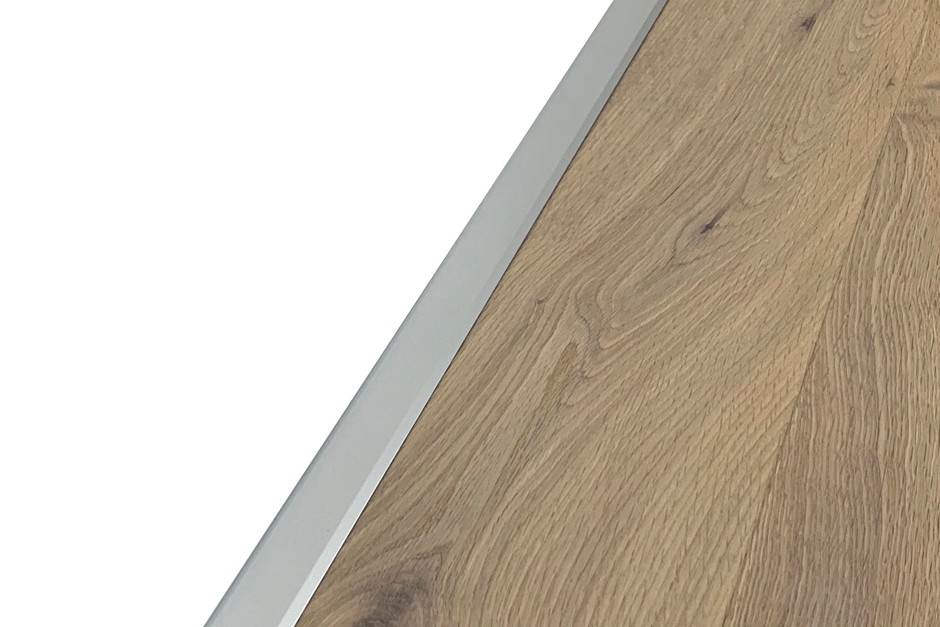 Silver Aluminium End Profile 2.7m x 28mm x 13mm BAC015