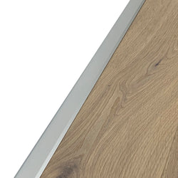 Silver Aluminium End Profile 2.7m x 28mm x 13mm BAC015