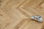 European Oak Brushed & UV Oiled Chevron Flooring 600x90x18/4mm BSR1802