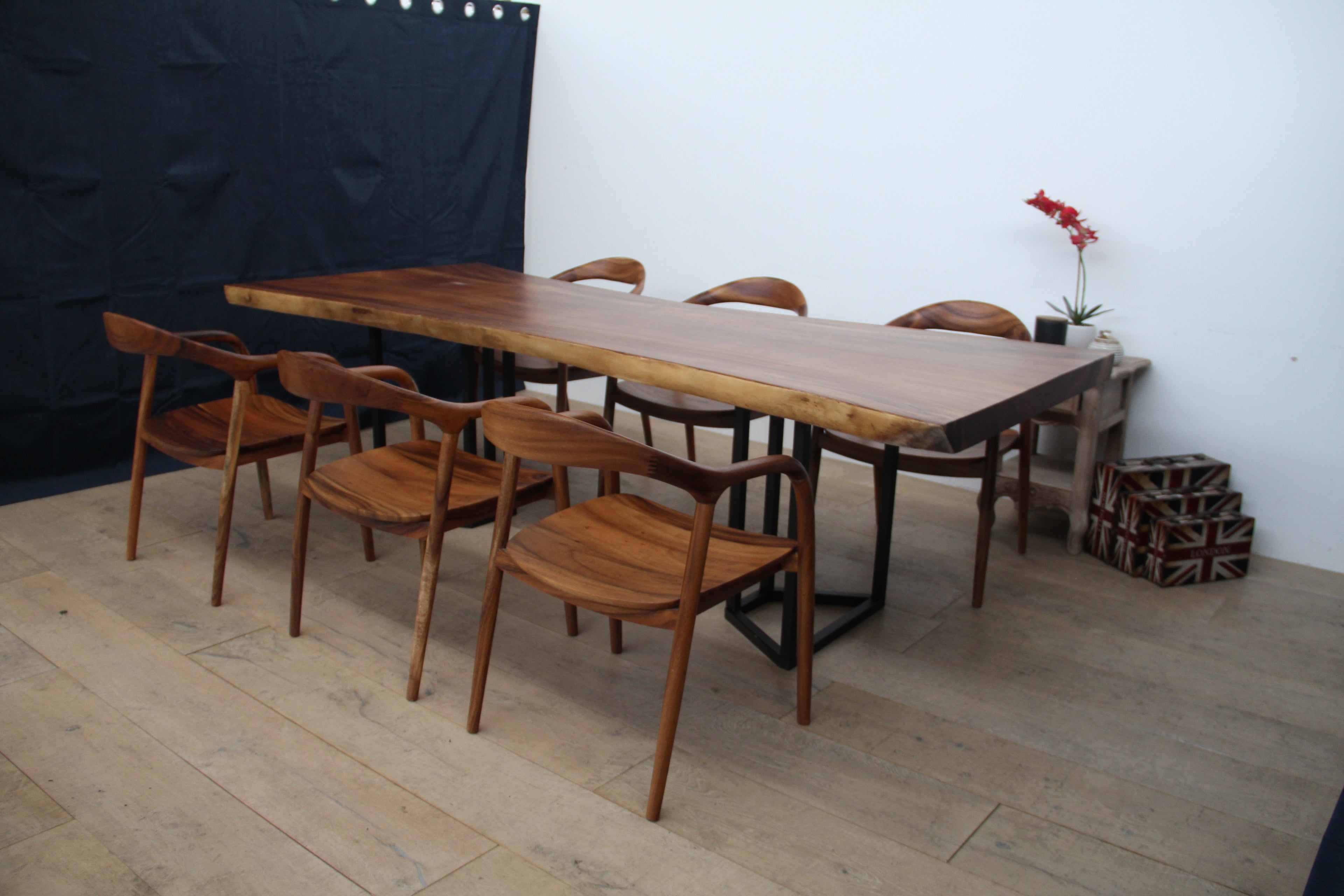 Solid South American Walnut Slab Table 2510mm