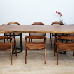 South American Walnut Single Slab Table 2510mm Length