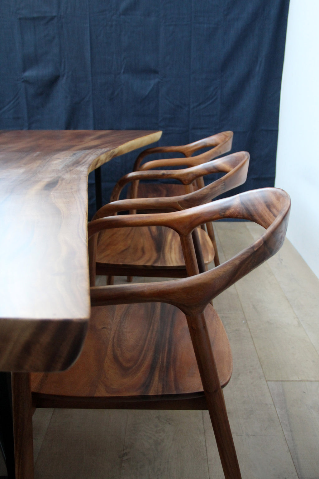 Solid South American Walnut Slab Chair BSW01