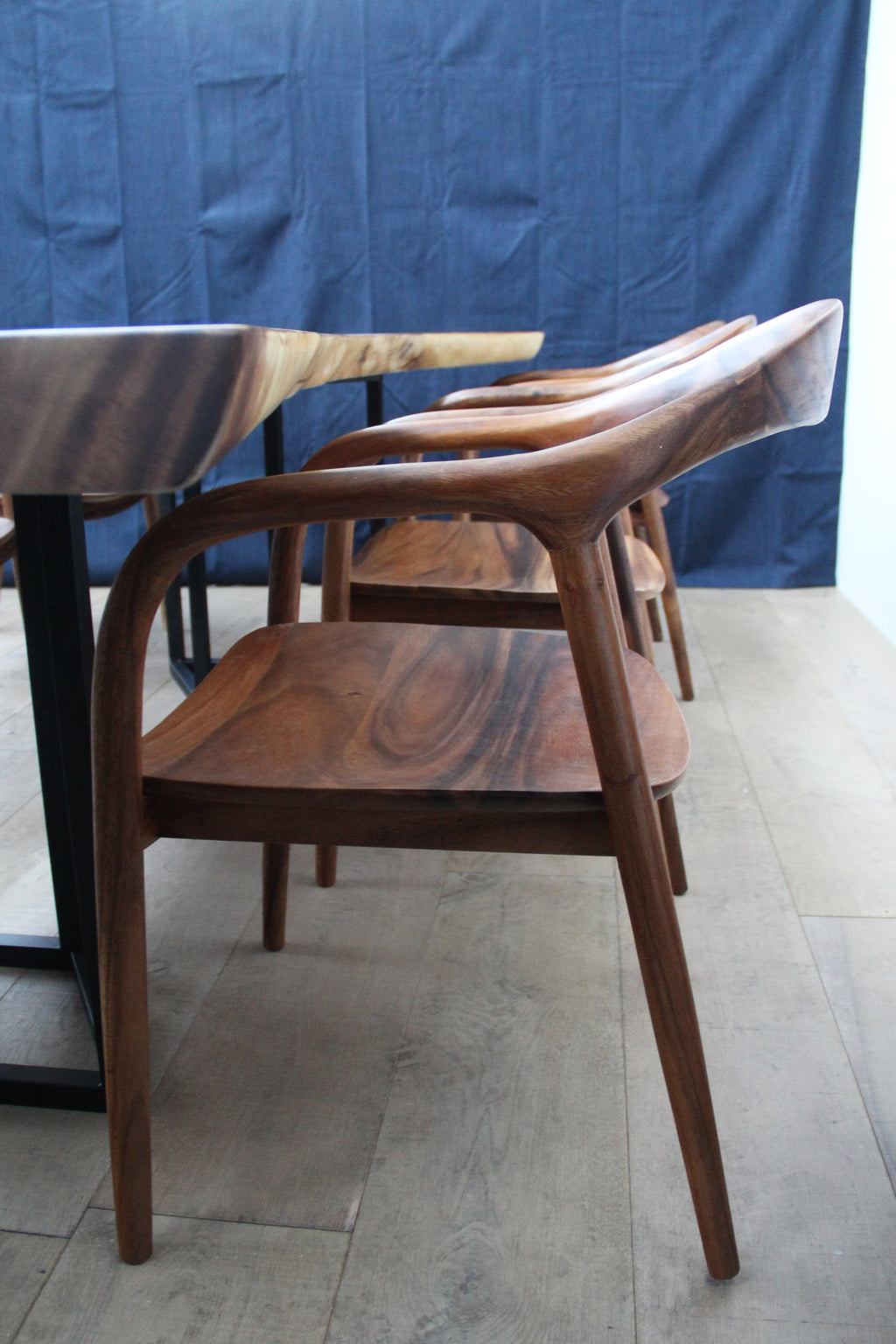 Solid South American Walnut Slab Chair BSW01