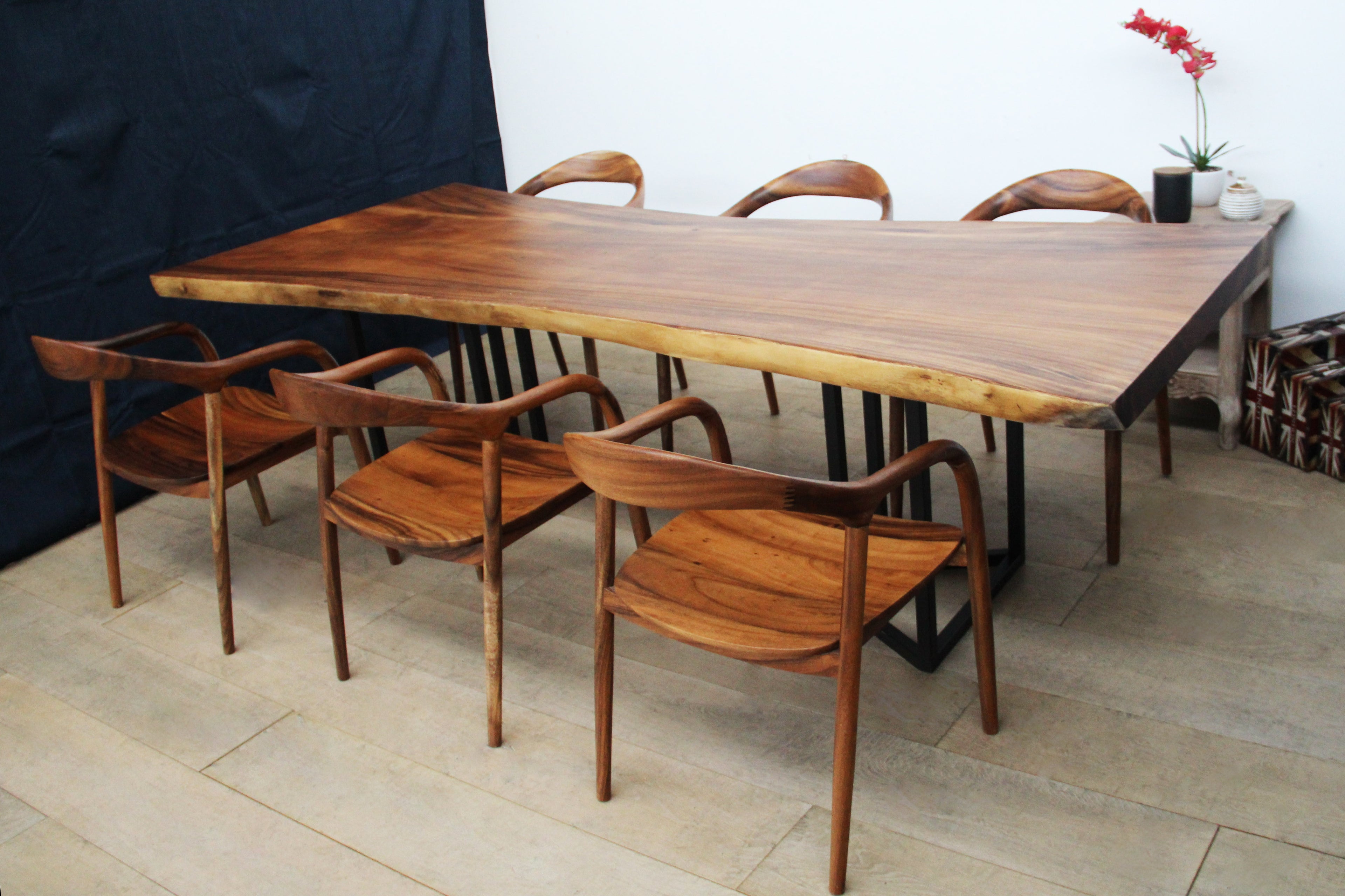 Solid South American Walnut Slab Table 2510mm