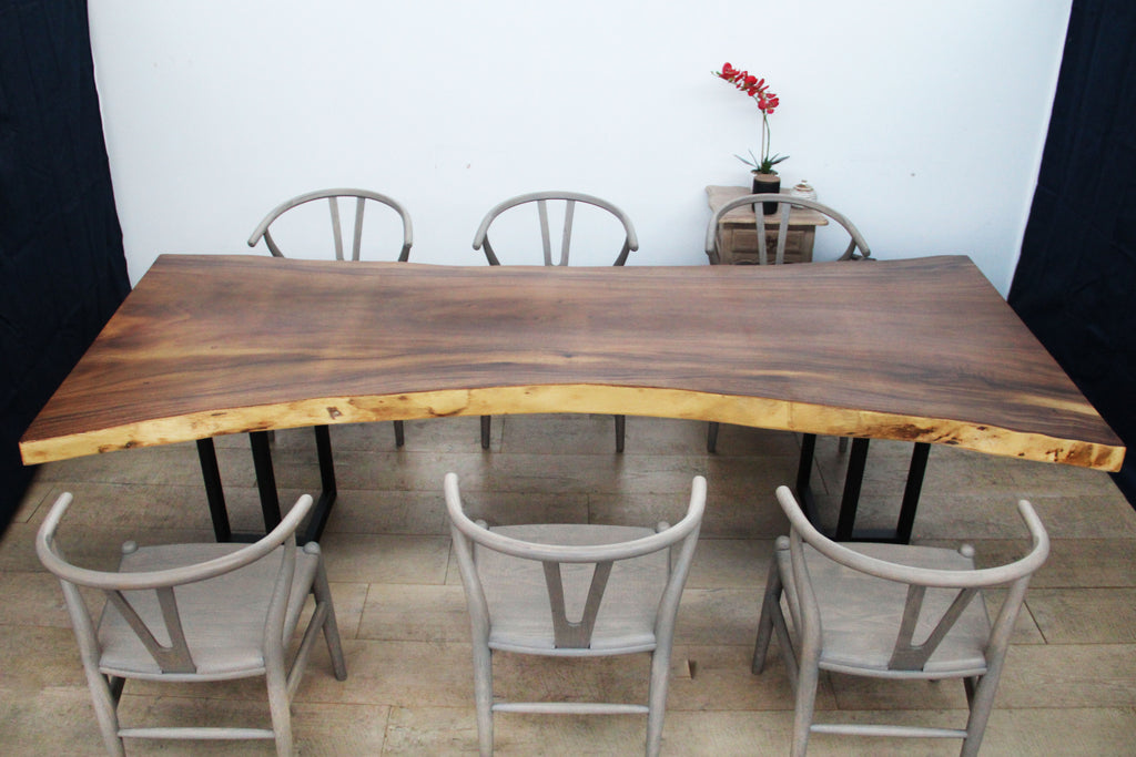 Rustic South American Walnut Slab Table 2530mm Length