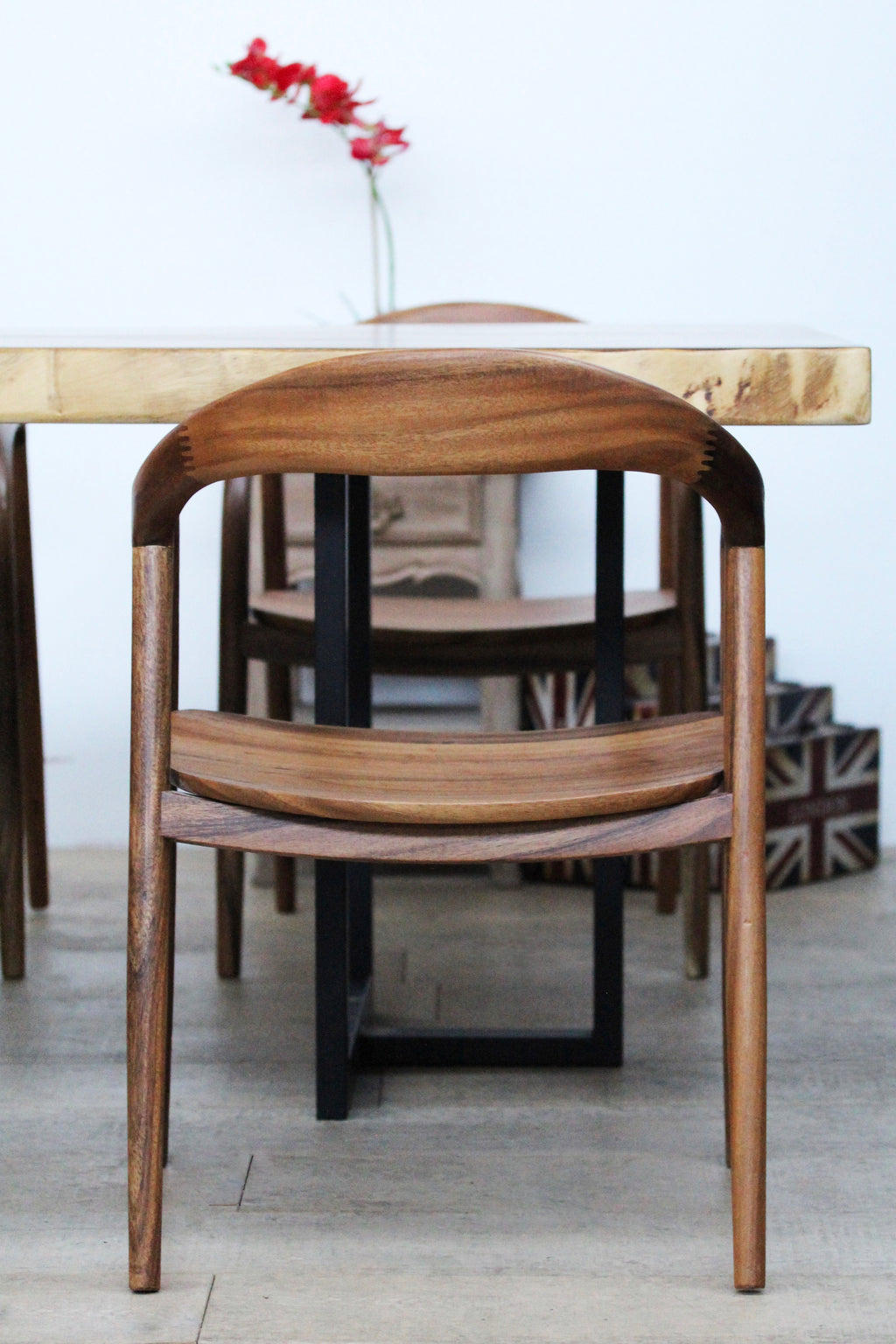 Solid South American Walnut Slab Chair BSW01