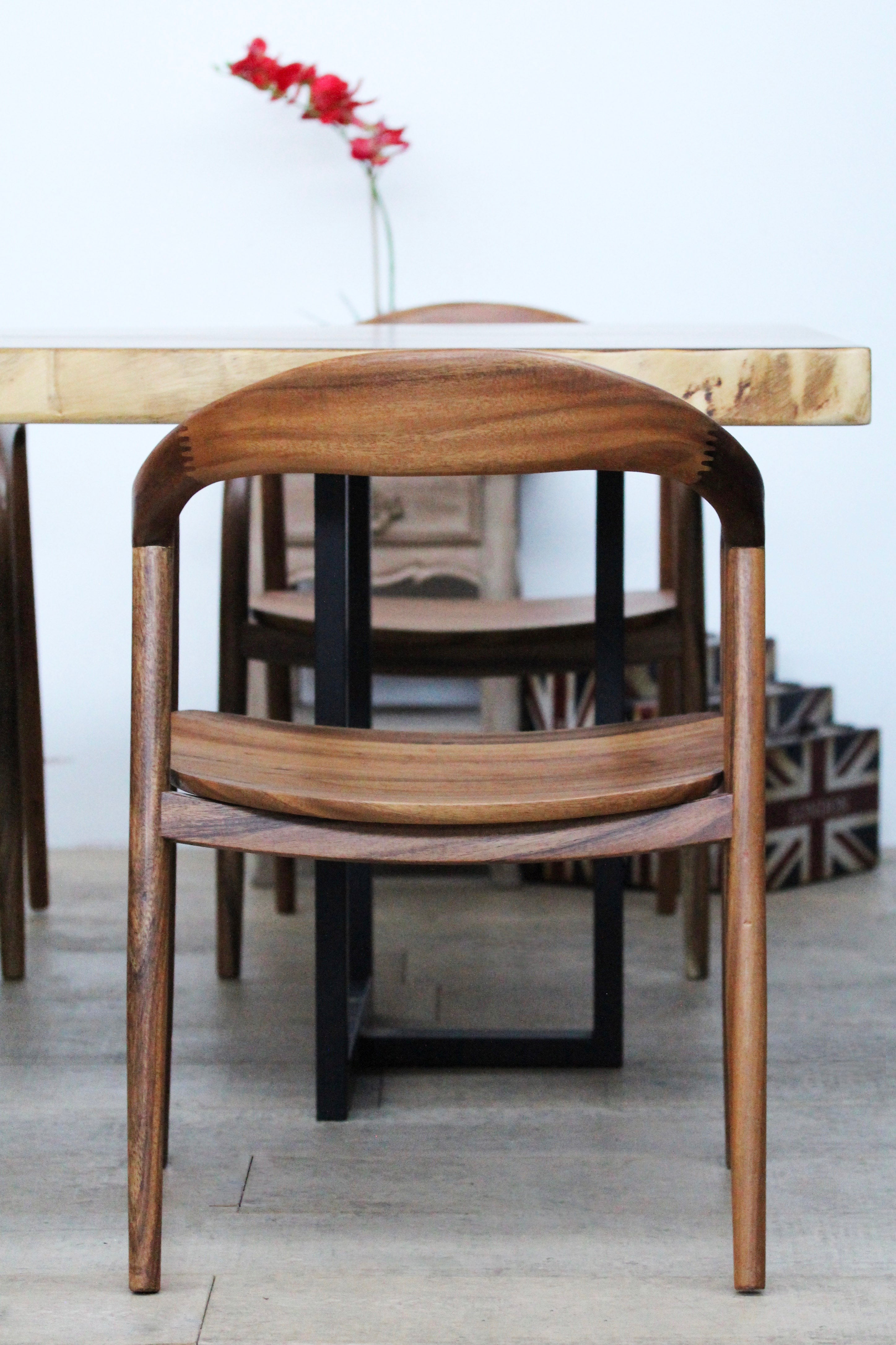 Solid South American Walnut Slab Chair BSW01
