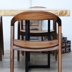 Solid South American Walnut Slab Chair BSW01