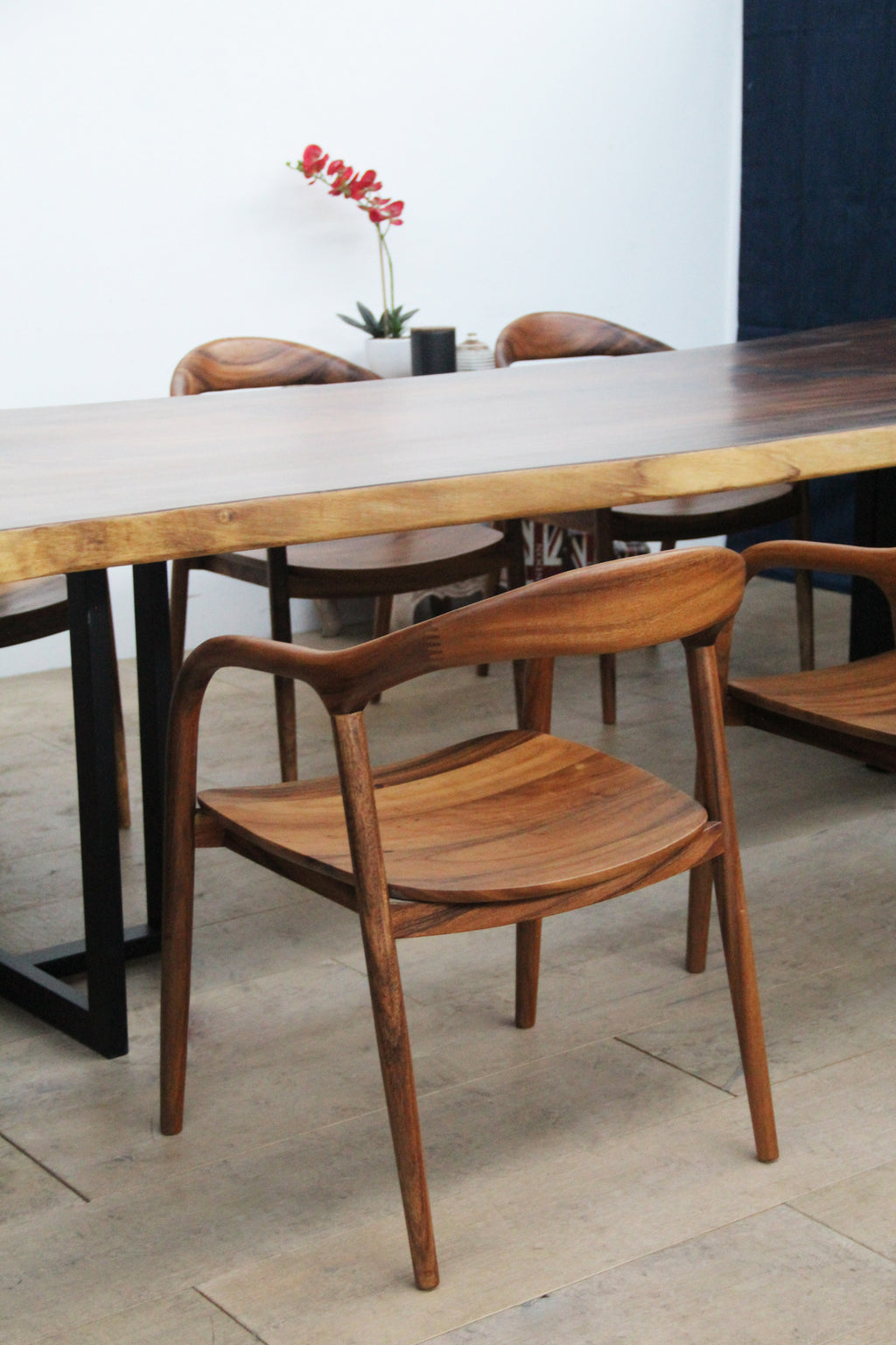 Solid South American Walnut Slab Chair BSW01
