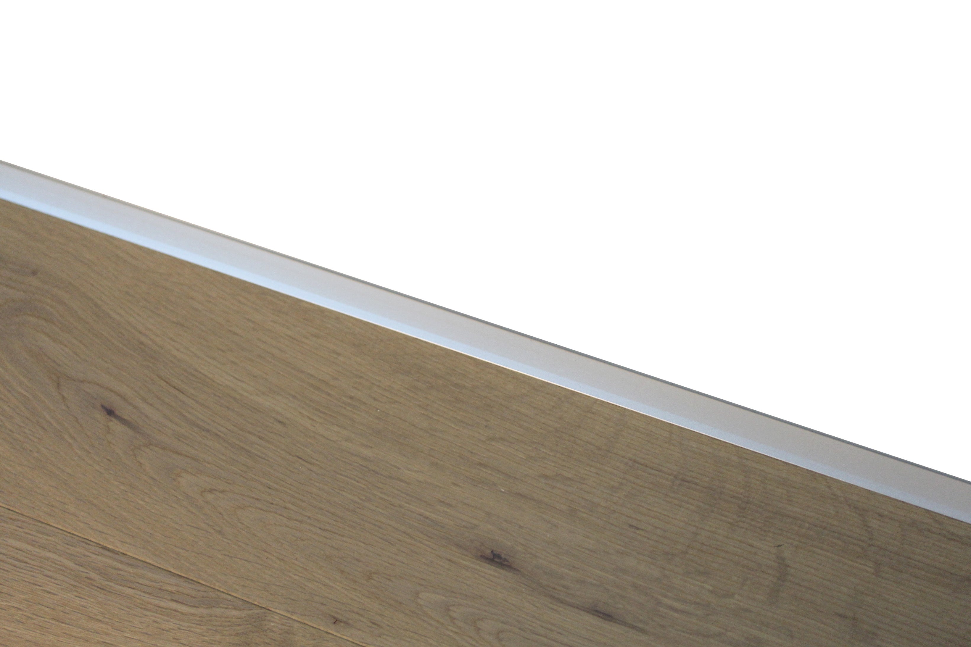 Silver Aluminium End Profile 2.7m x 20mm x 8mm BAC010