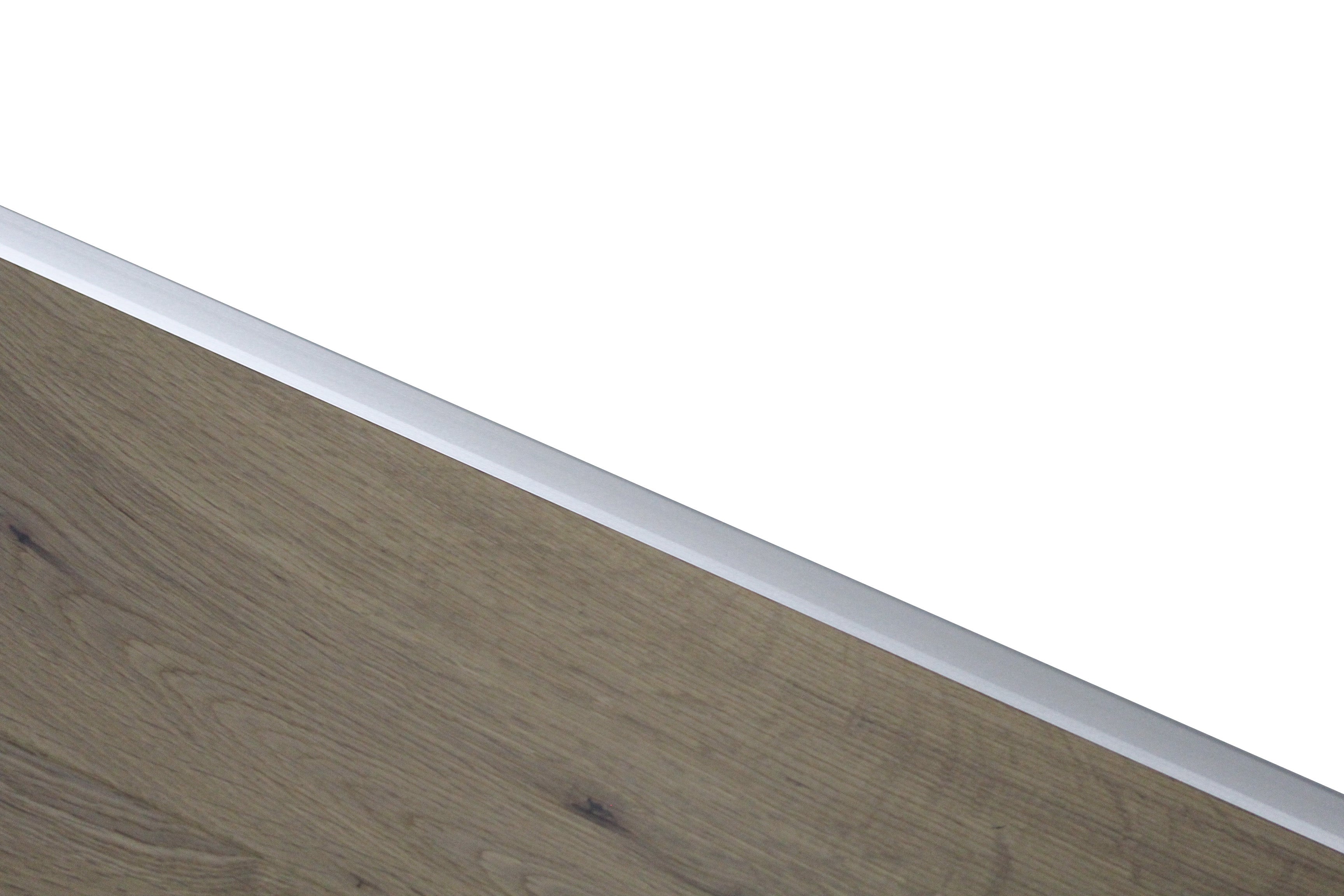 Silver Aluminium End Profile 2.7m x 28mm x 13mm BAC015