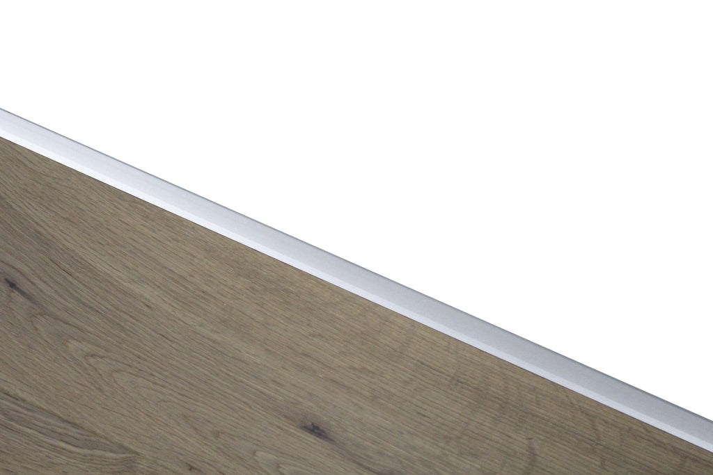 Silver Aluminium End Profile 2.7m x 20mm x 8mm BAC010