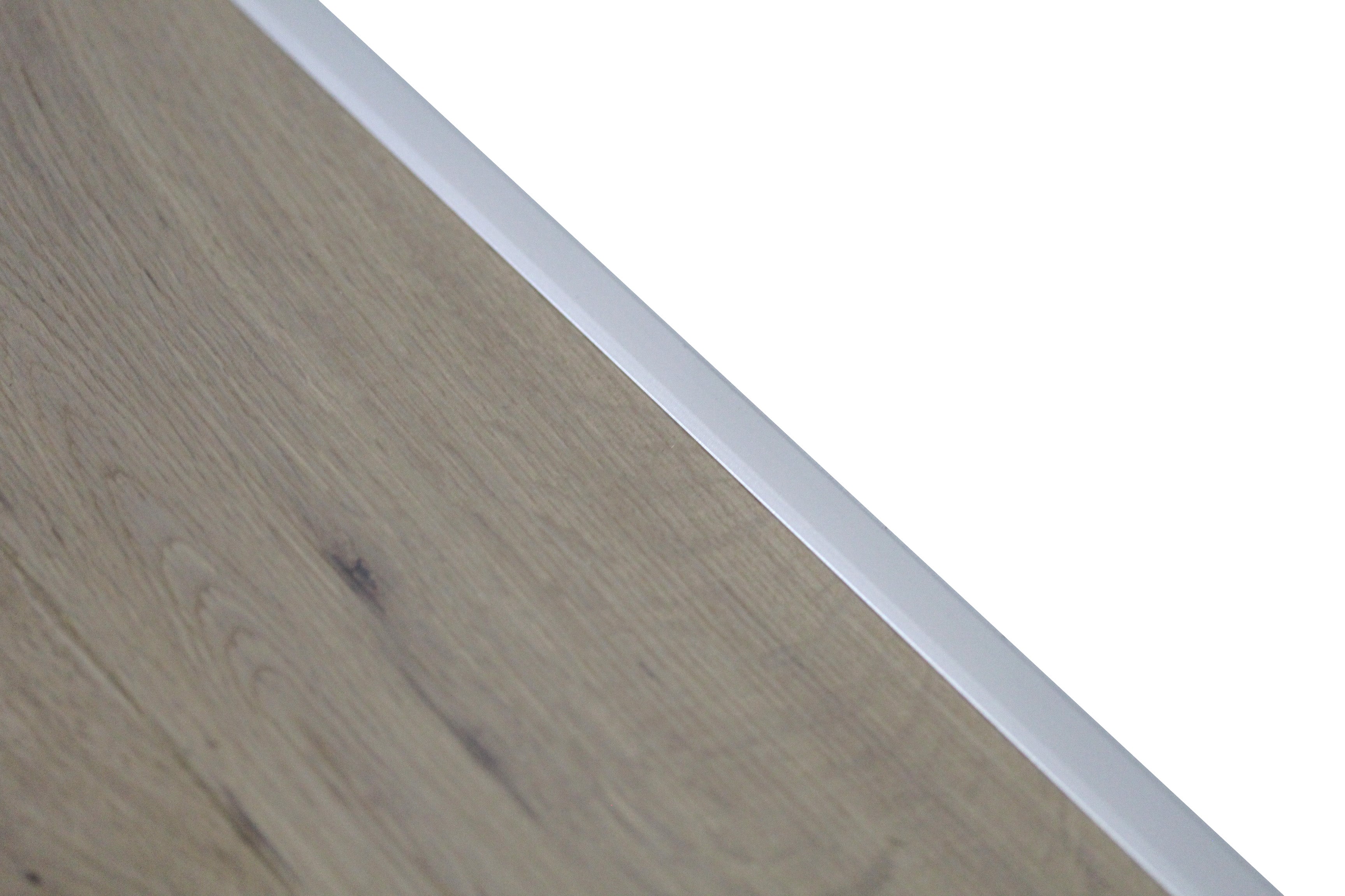 Silver Aluminium End Profile 2.7m x 20mm x 8mm BAC010