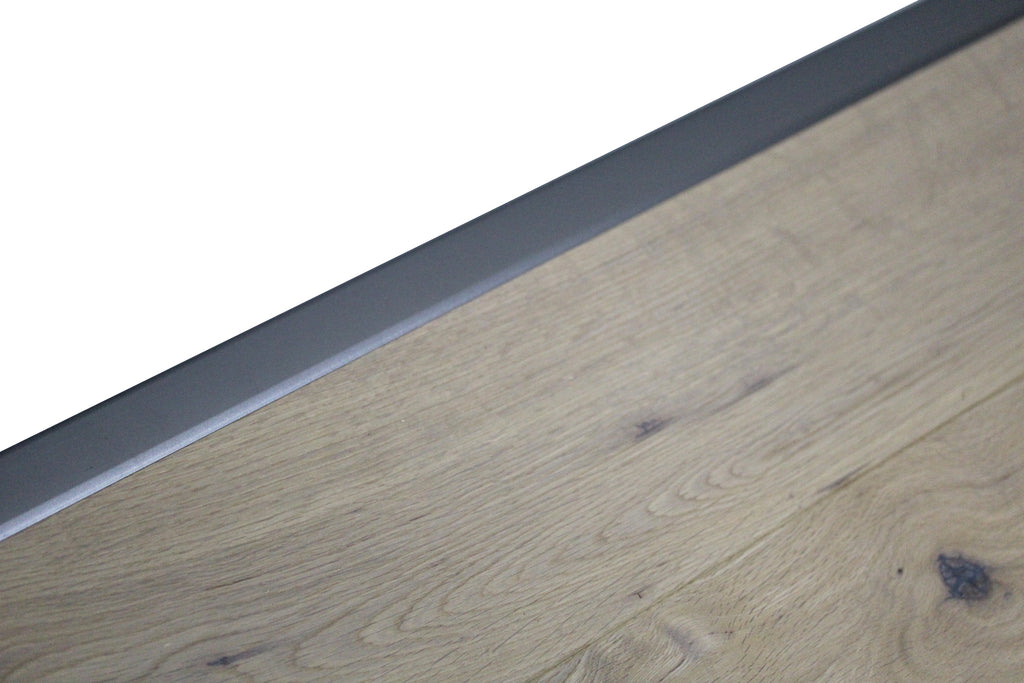 Grey Aluminium End Profile 2.7m x 28mm x 13mm BAC016