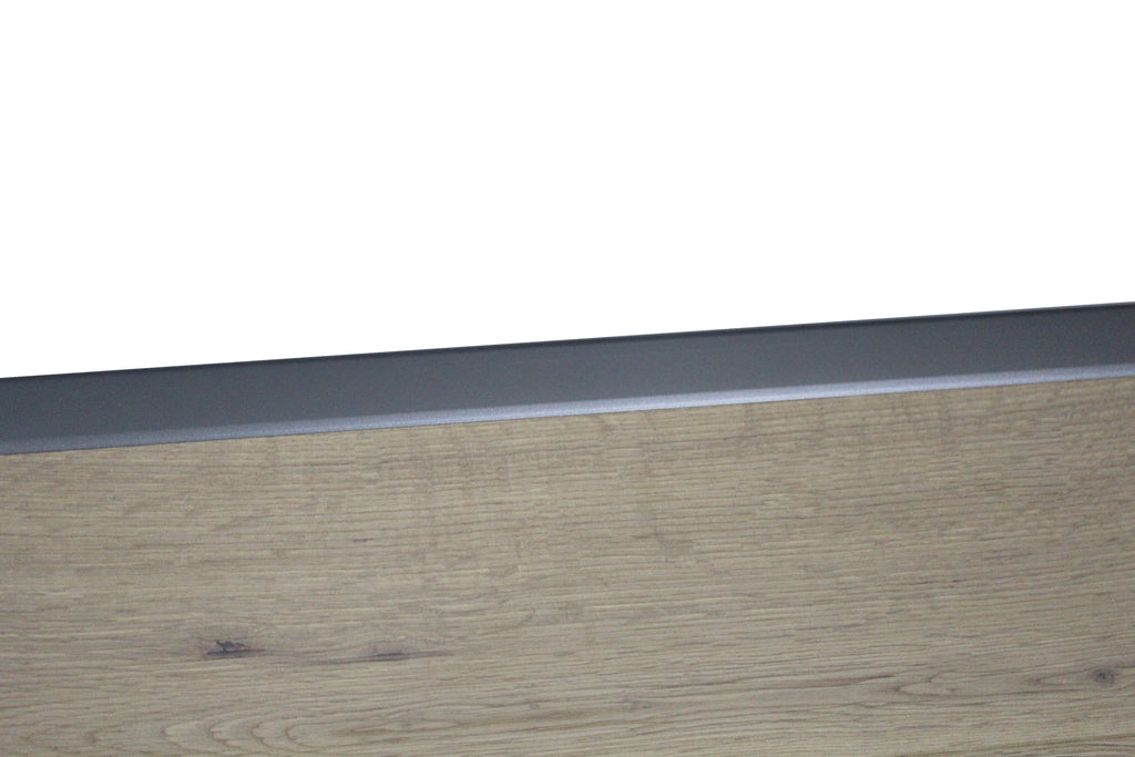 Grey Aluminium End Profile 2.7m x 28mm x 13mm BAC016