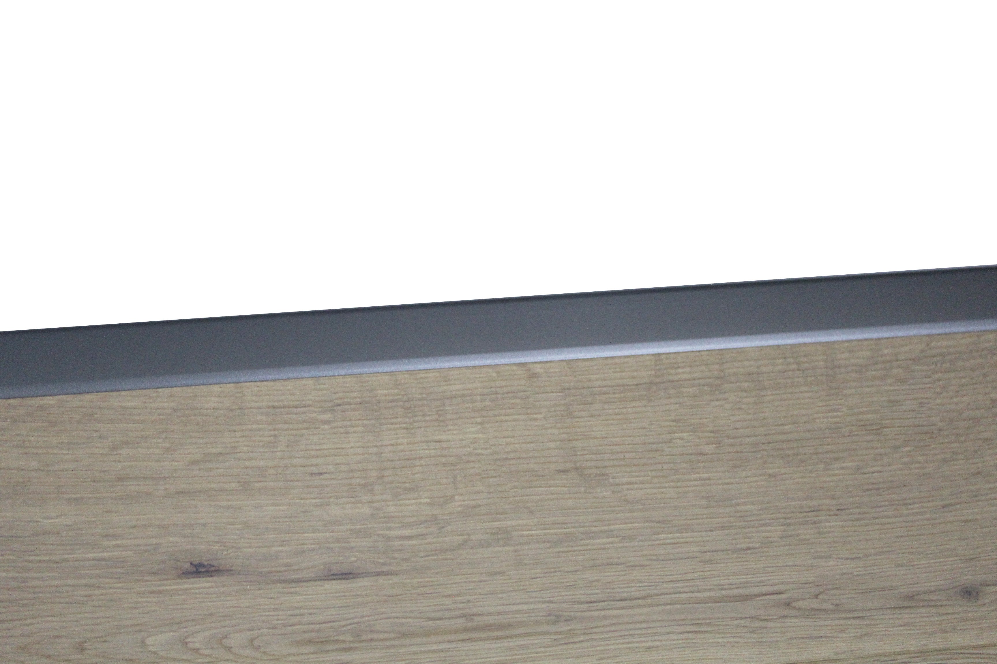 Grey Aluminium End Profile 2.7m x 28mm x 13mm BAC016
