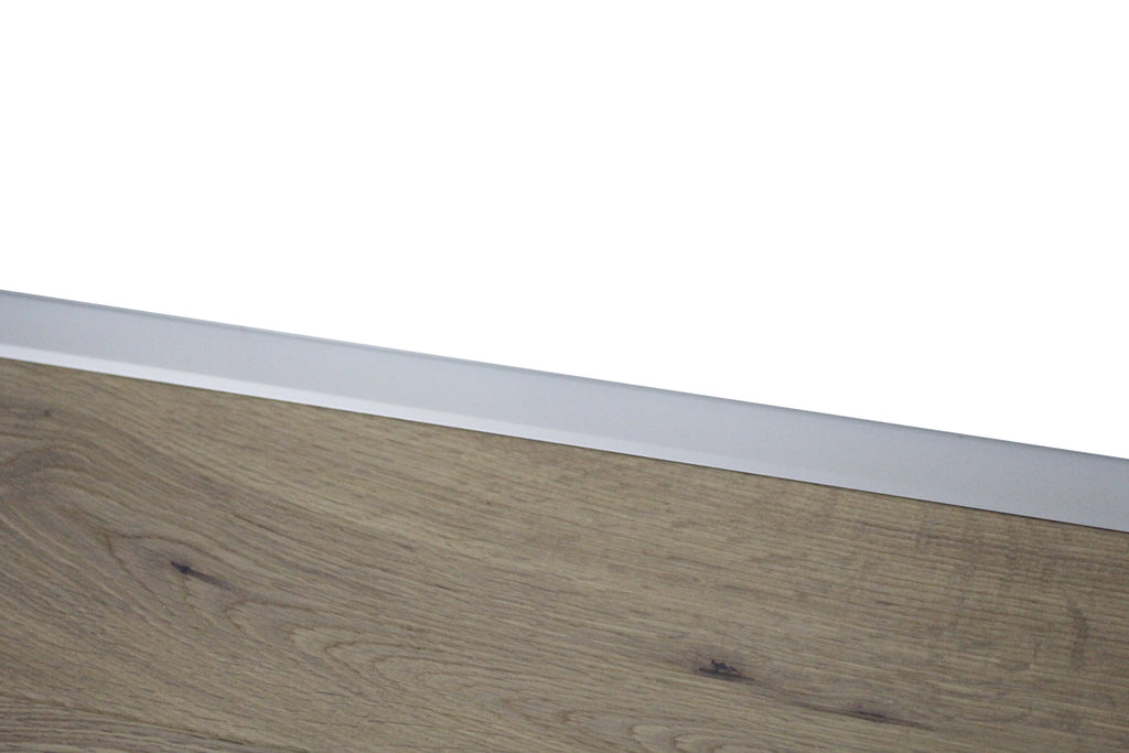 Silver Aluminium End Profile 2.7m x 28mm x 13mm BAC015