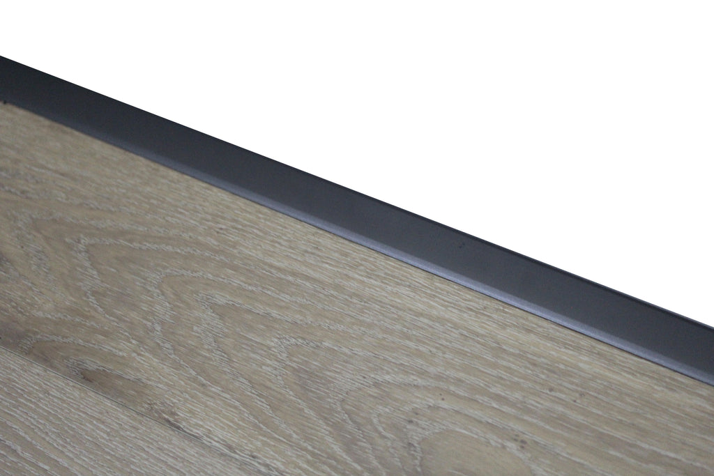 Grey Aluminium End Profile 2.7m x 28mm x 13mm BAC016
