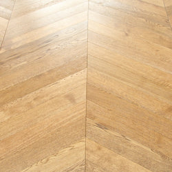 Gunstock & Brushed & UV Lacquered Parquet Chevron Flooring BR1803