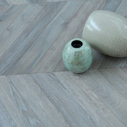 White Oiled & Brushed Oak Chevron BR1805