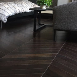 Coffee Stained & Lacquered Dark Oak Chevron BR1807