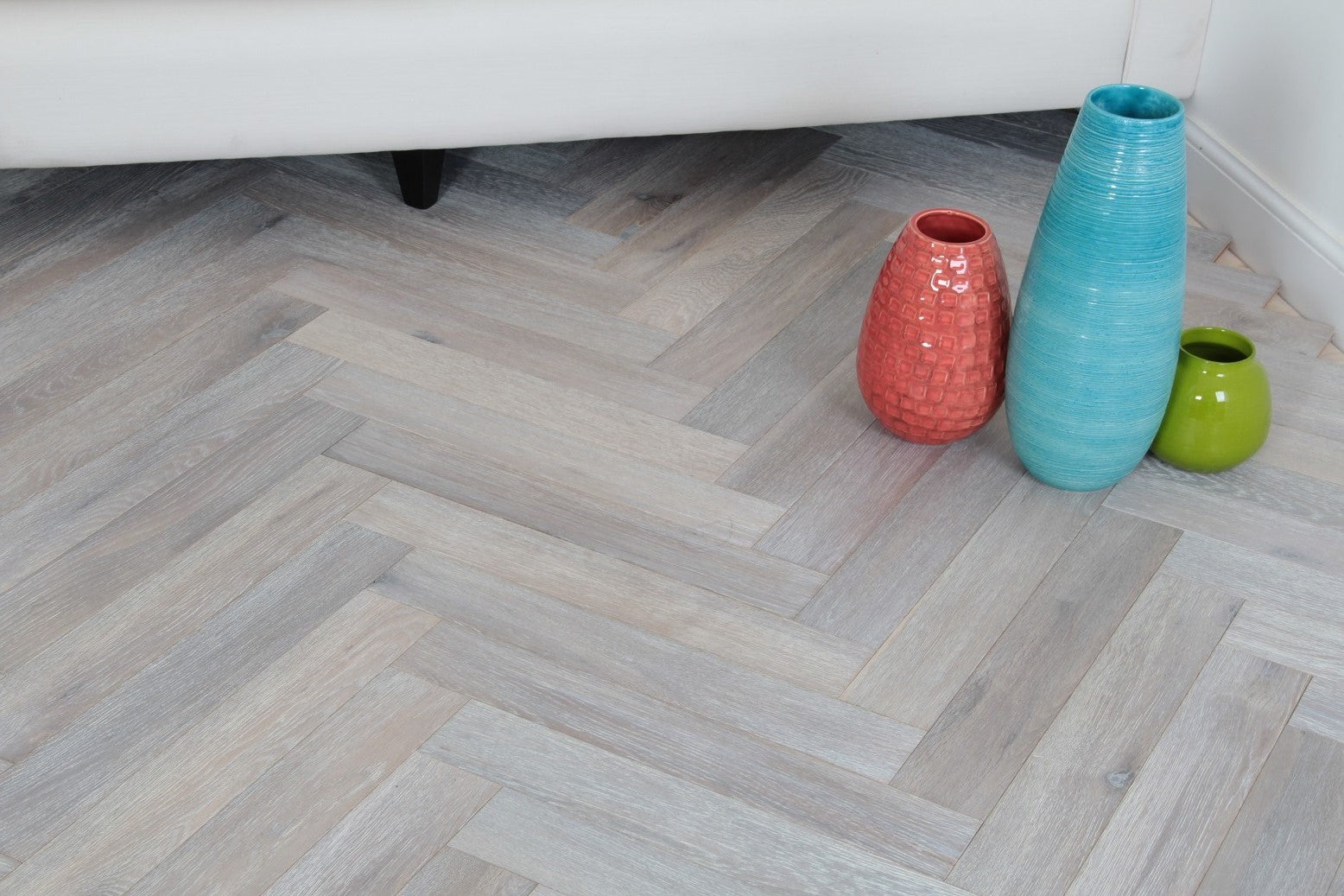 European Oak Smoked Grey Parquet Herringbone Flooring BHO1801