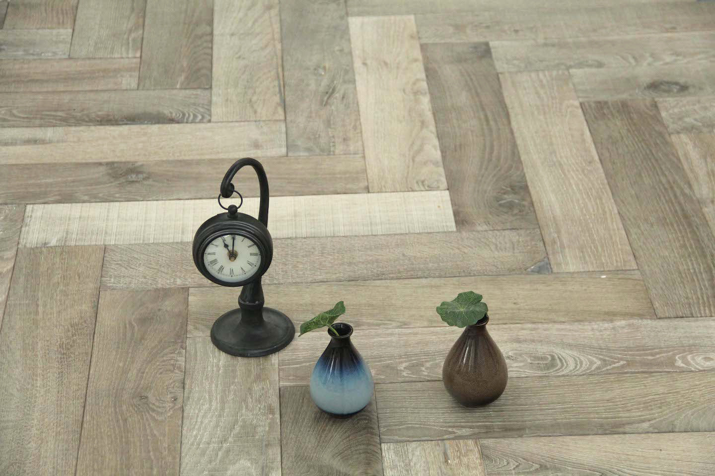 Medium Grey Bespoke Parquet Herringbone Flooring BHO1814