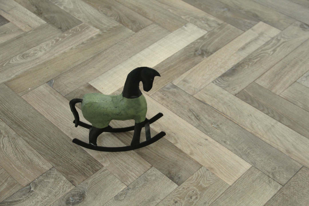 Medium Grey Bespoke Parquet Herringbone Flooring BHO1814