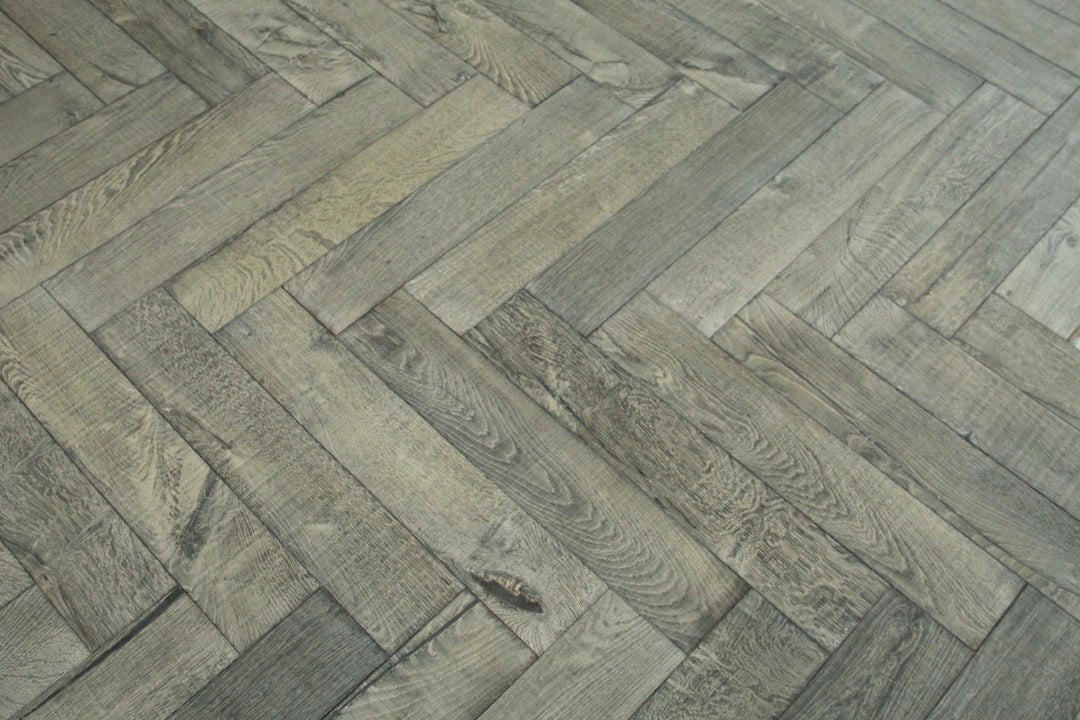 Dark Grey Brushed Bespoke Oak Herringbone BHO1819