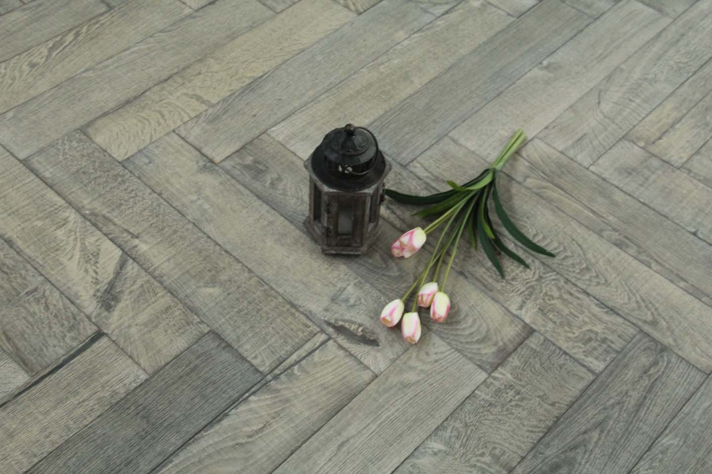 Dark Grey Brushed Bespoke Oak Herringbone BHO1819