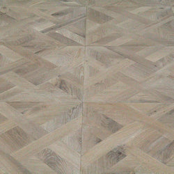 Brushed and White Oiled Oak Parquet Versailles Flooring BPD2014