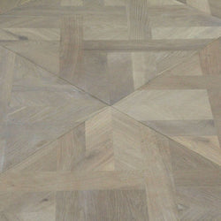 Light Grey Smoked & Brushed Oak Parquet Versailles Flooring BPD2016