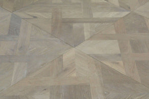 Light Grey Smoked & Brushed Oak Parquet Versailles Flooring BPD2016