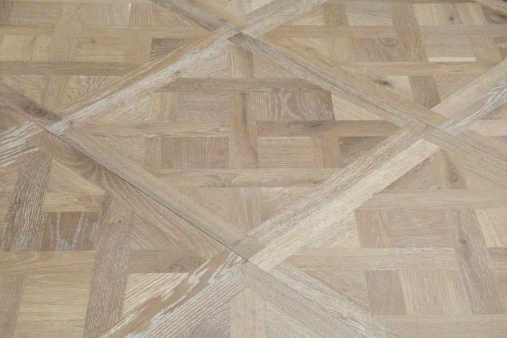 European Oak Smoked Grey Parquet Versailles Flooring 580x580x20/6mm BPE2006
