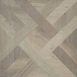 Light Grey Smoked & Brushed Oak Parquet Versailles Flooring BPD2016
