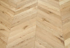European Oak Brushed & UV Oiled Chevron Flooring 600x90x18/4mm BSR1802