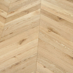 Brushed & UV Oiled Parquet Oak Chevron Flooring BR1802