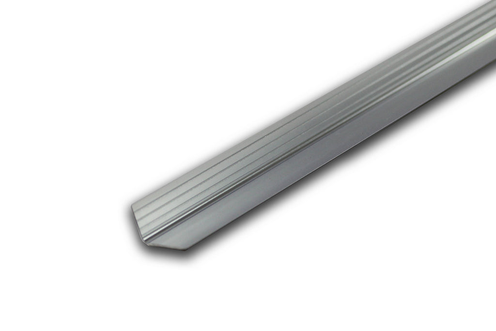 Silver Aluminium End Profile 2.7m x 28mm x 13mm BAC015