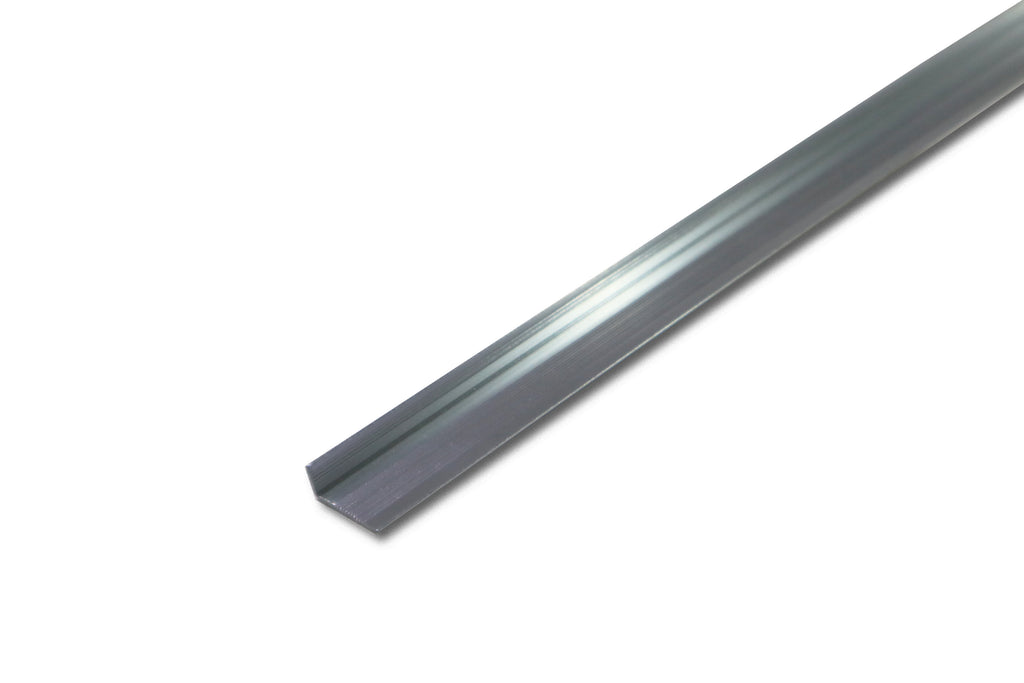Silver Aluminium End Profile 2.7m x 20mm x 8mm BAC010