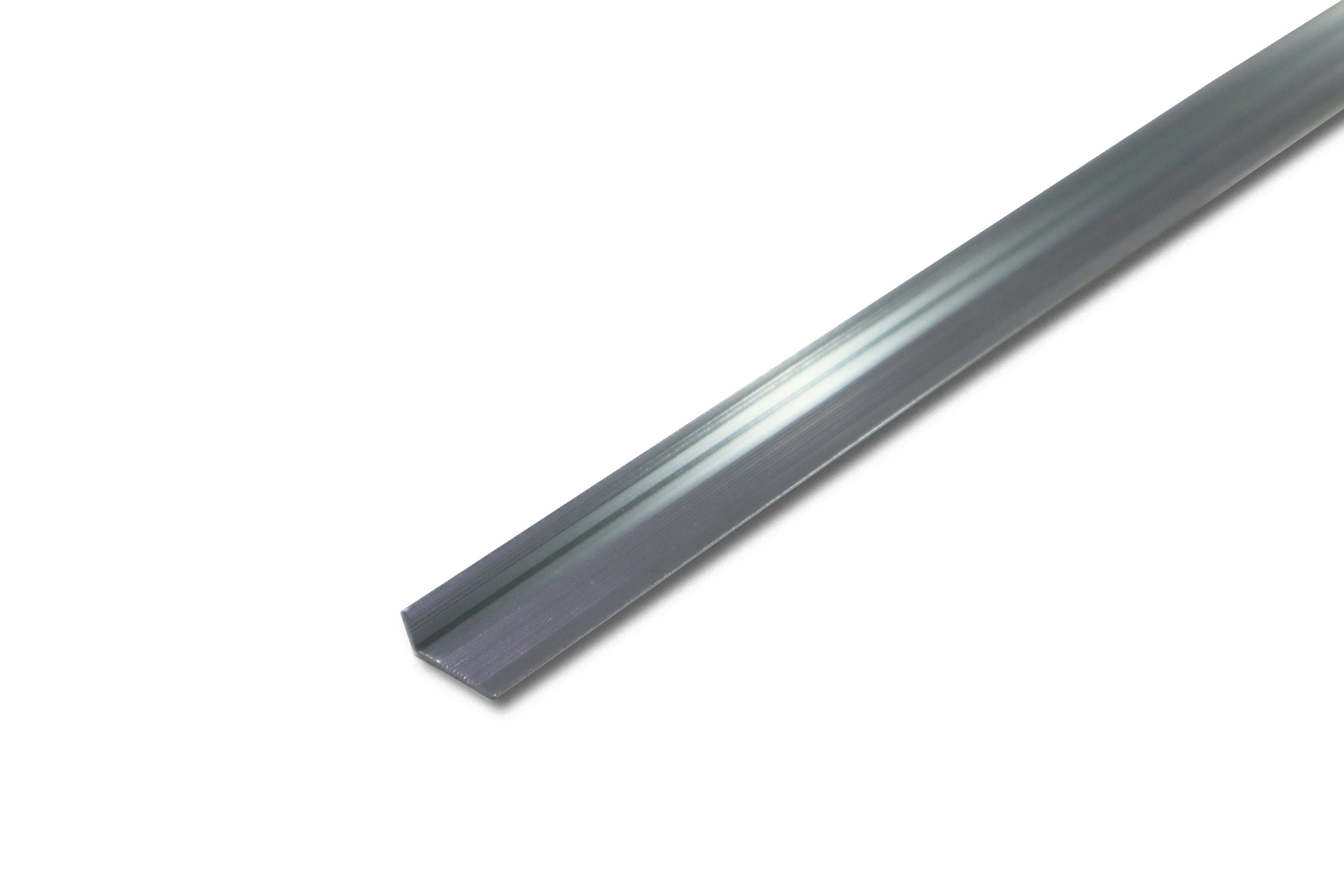 Silver Aluminium End Profile 2.7m x 20mm x 8mm BAC010